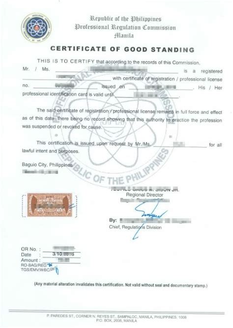 prc certificate of good standing requirements|PRC Frequently Asked Questions .